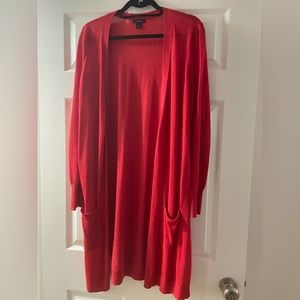 Halogen Red Cardigan (L)